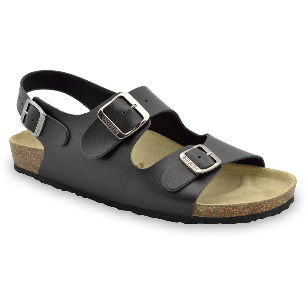 MILANO Men's sandals - leather (40-49) - black, 40