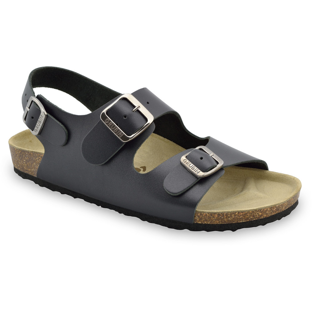 MILANO Men's sandals - leather (40-49) - dark grey, 45