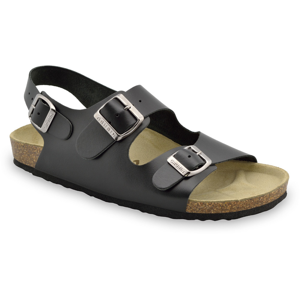 MILANO Men's sandals - leather (40-49) - black, 44