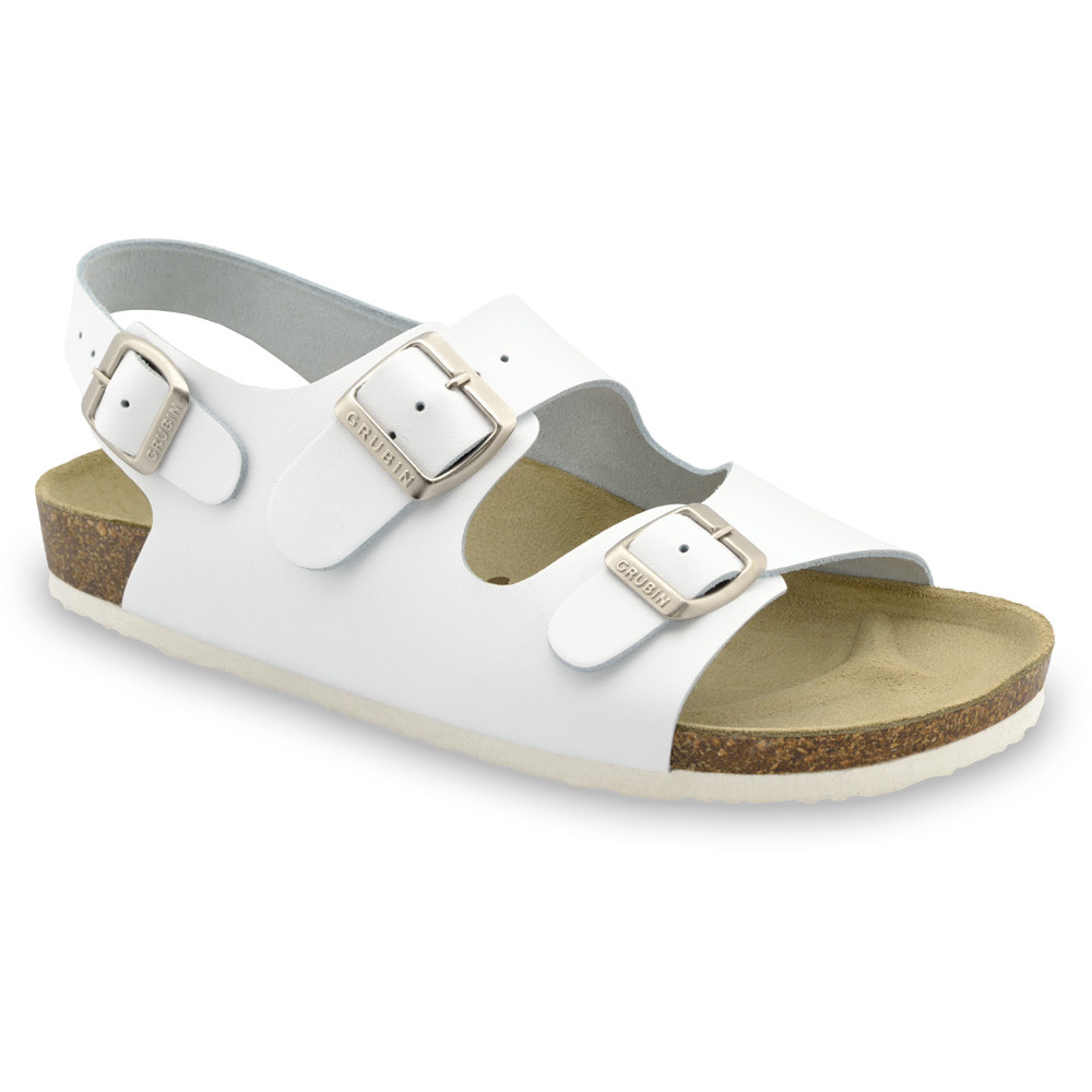 MILANO Men's sandals - leather (40-49) - white, 40
