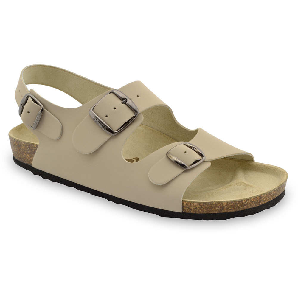 MILANO Men's sandals - leather (40-49) - cream, 47