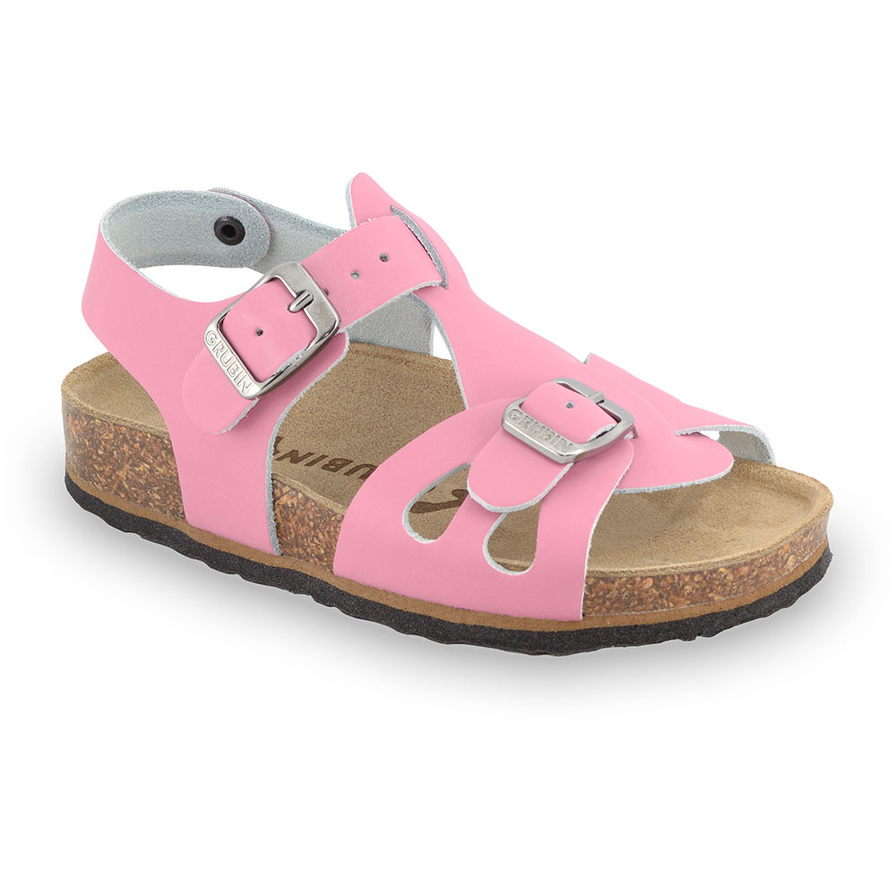 ORLANDO Kids sandals - leather (23-29) - light pink, 27