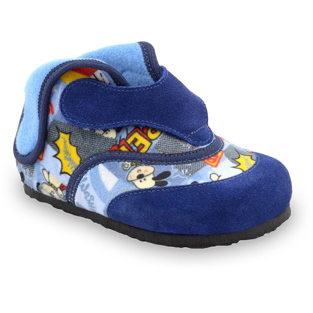 HEART domáca zimná obuv pre deti - pliš (23-30) - bledomodrá, 26