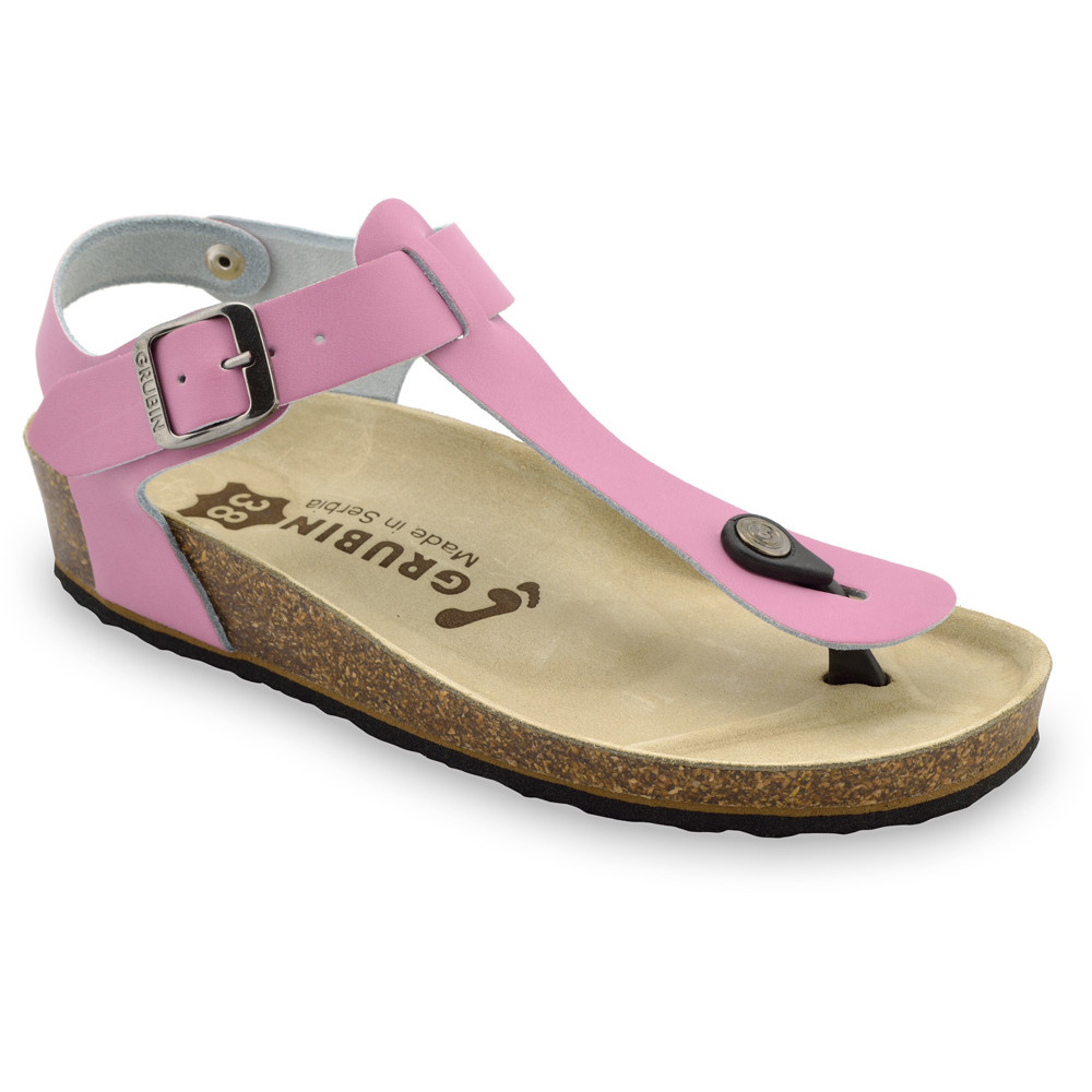 TOBAGO sandále s oporou palca pre dámy - koža (36-42) - ružová, 42