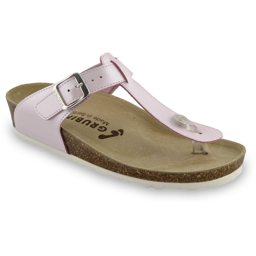SAYONARA Women's leather flip flops (36-42) - pink, 39