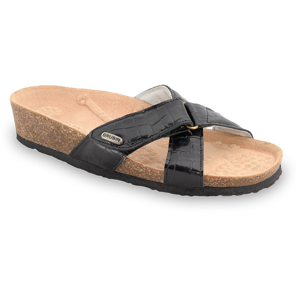 EMILIANA pantofle pro dámy - kůže (37-41) - černá se vzorem, 41