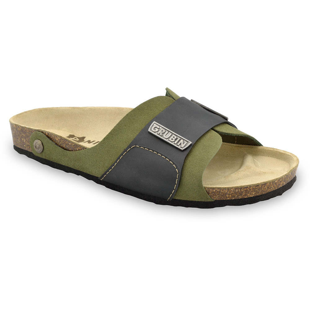 DARKO Men's slippers - leather (40-49) - green, 40