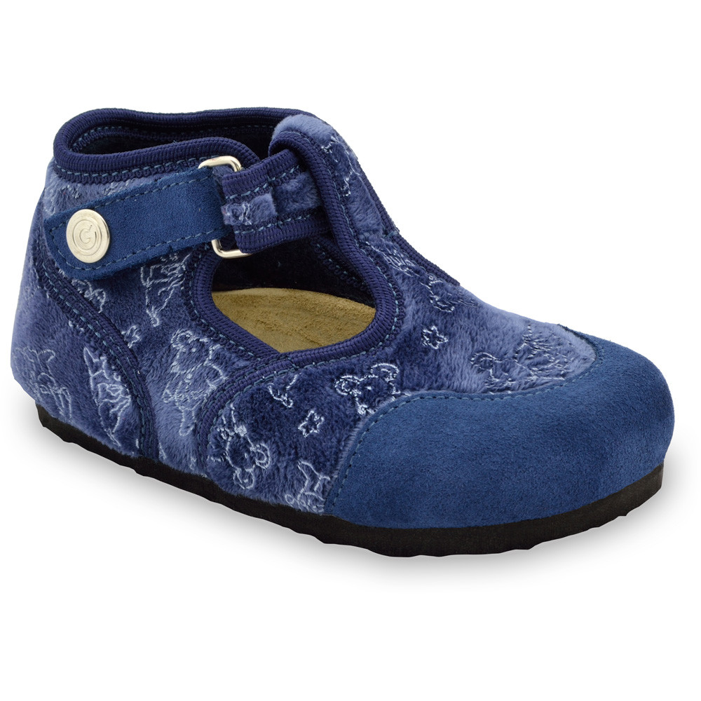 CORONA domáca zimná obuv pre deti - plsť (23-35) - modrá, 32