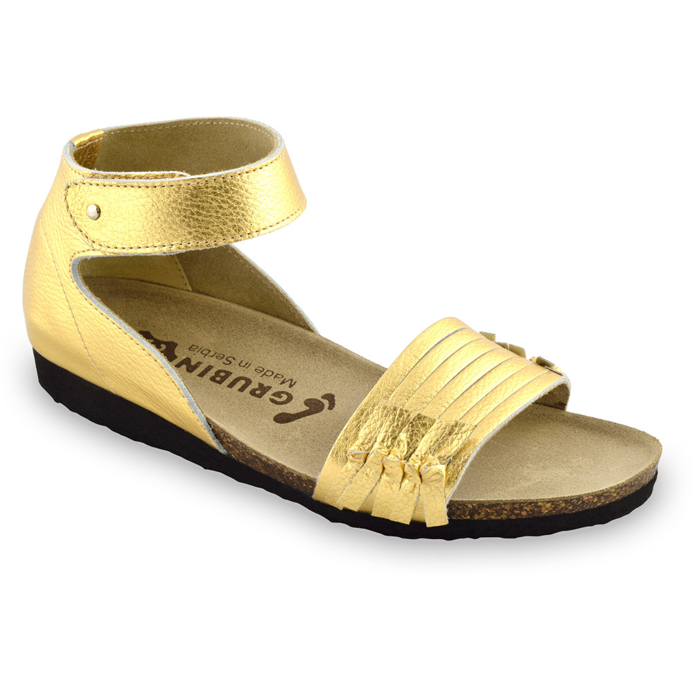 WHITNEY sandały dla kobiet - skóra (36-42) - złoty, 42