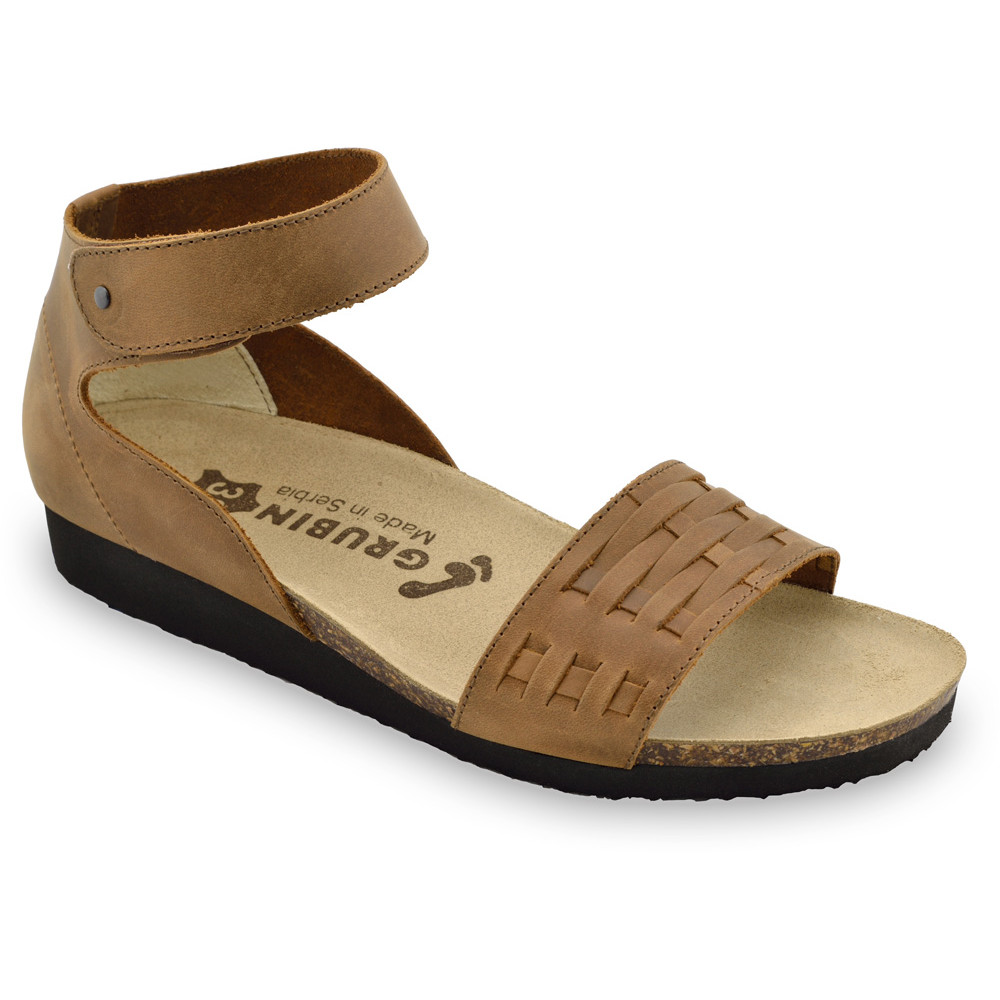 AMY Women's sandals - leather (36-42) - brown, 41