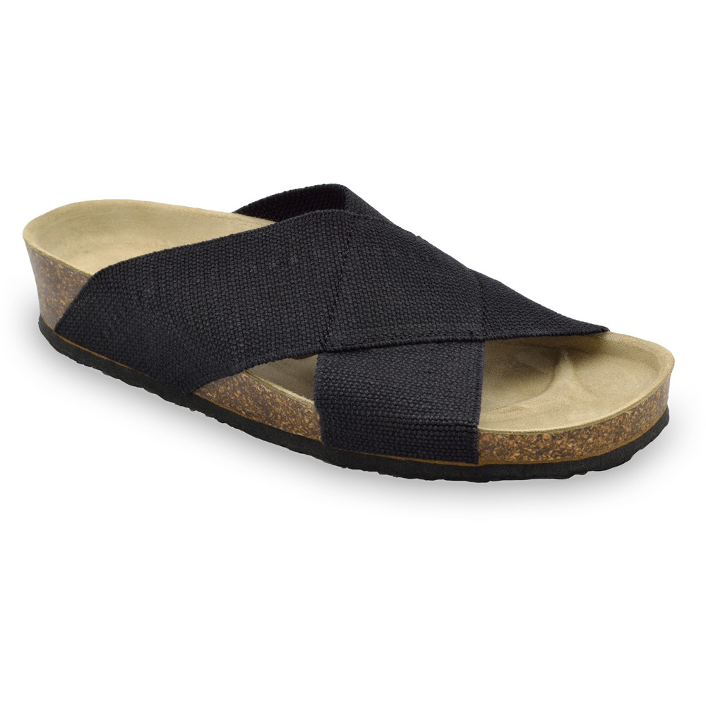 IVA Women's slippers - cloth (36-42) - black, 38