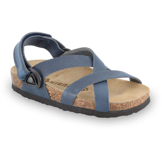 PITAGORA sandále pre deti - koža nubuk-kast (30-35)