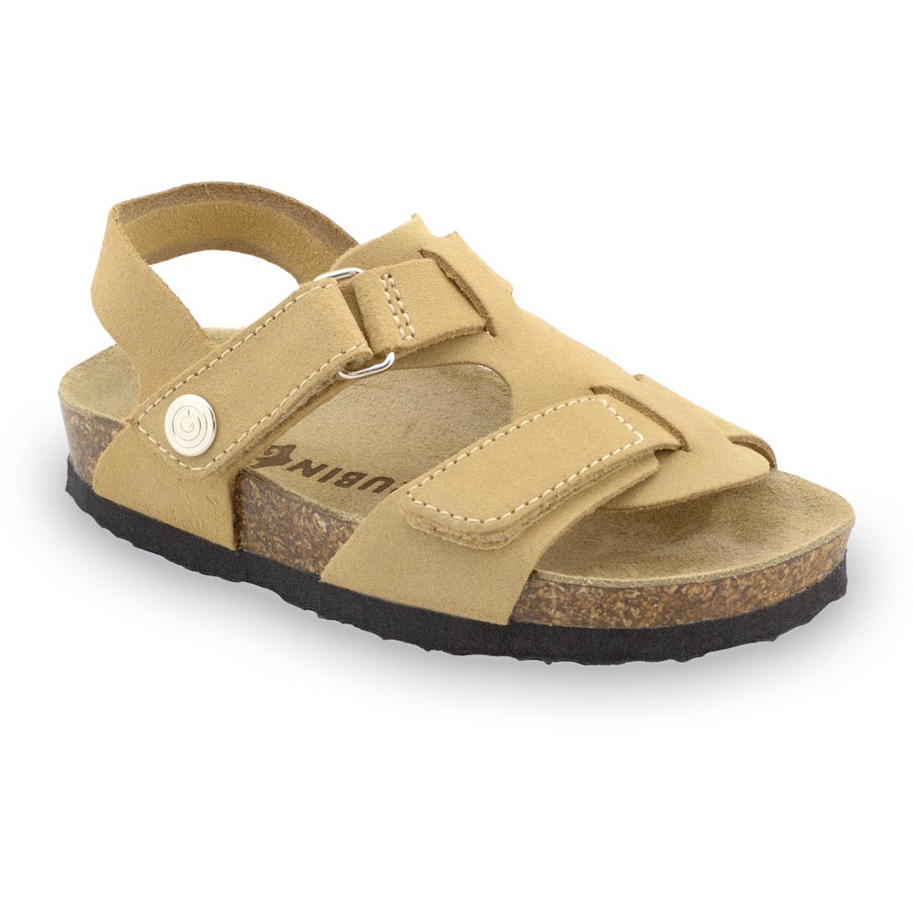 ROTONDA Kids - velor leather sandals (23-29)