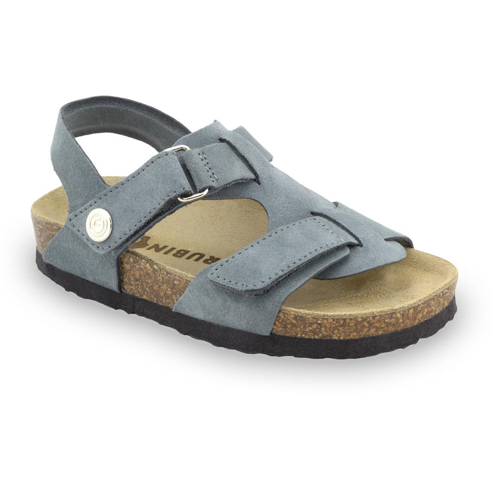ROTONDA kožené dětské sandály-velur (30-35)