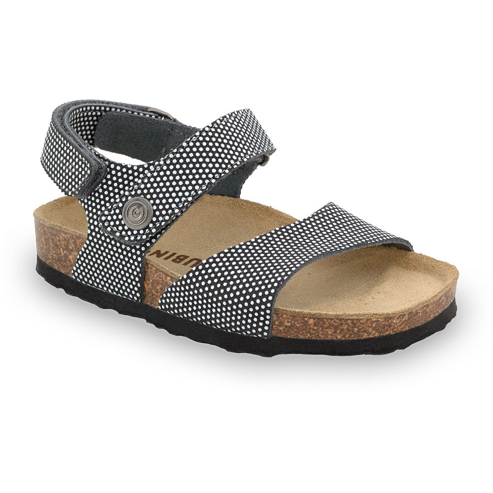 EJPRIL sandále pre deti - koža kast (30-35) - dvojfarebná, 30