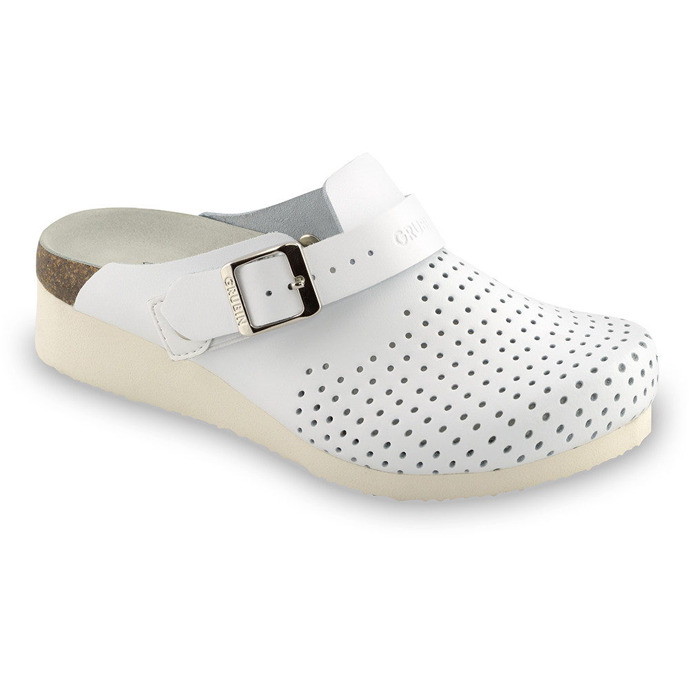 DUBAI papuče uzavreté silverplus - koža (36-42) - biela, 42