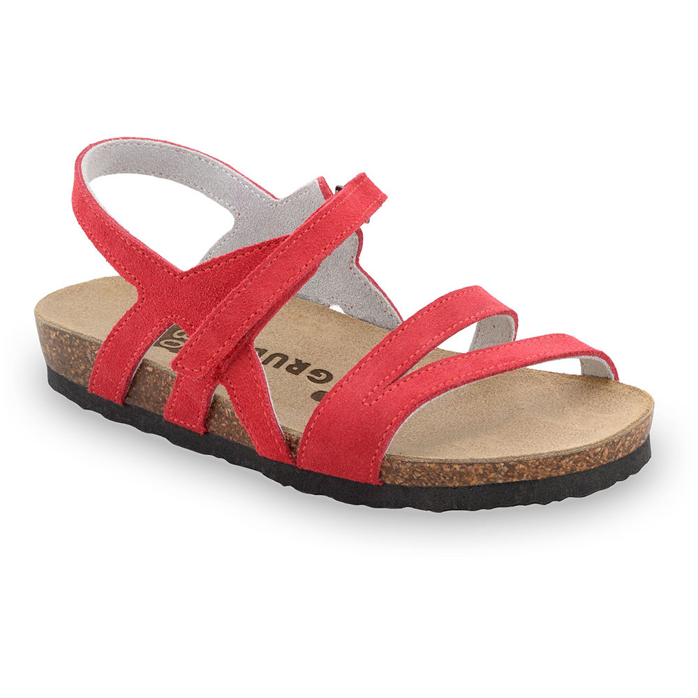 BELLE sandále pre deti - koža (25-29) - červená, 28