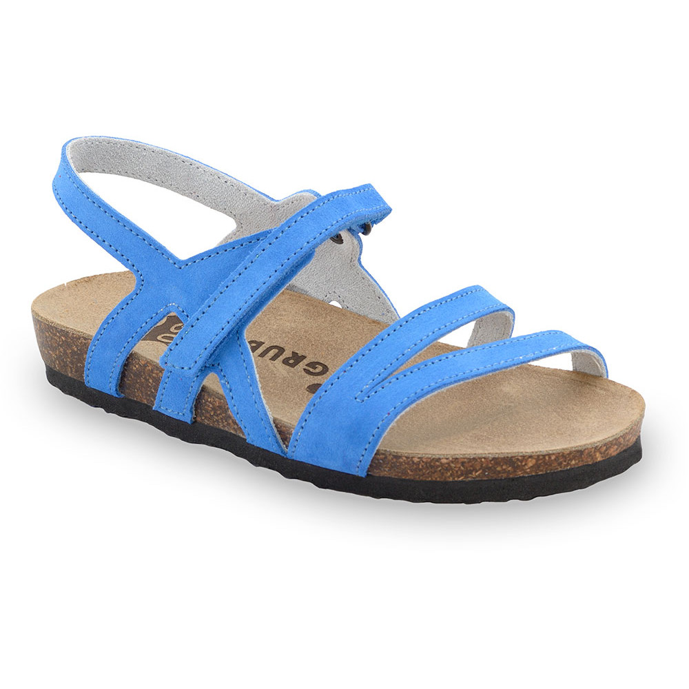 BELLE sandále pre deti - koža (25-29) - modrá, 26