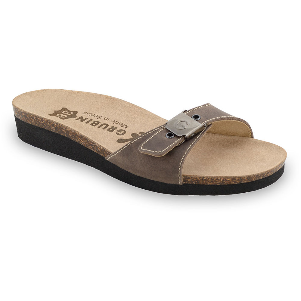 PATAGONIA Women's leather slippers (36-42) - brown, 37