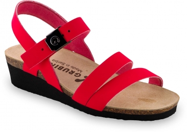 LUCCA | červená | anatomická obuv Grubin | sandále pre dámy